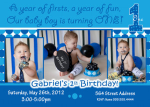 ... One Boy Birthday invitation 1st birthday boy invite birthday party 1