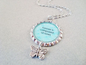 Emily Dickinson quote necklace, ready to ship, inspirational jewelry ...