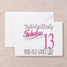 13th Birthday Gifts Greeting Card for