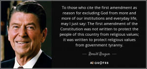 To those who cite the first amendment as reason for excluding God from ...