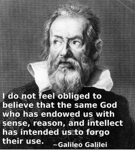 Galileo Galilei on blind religion