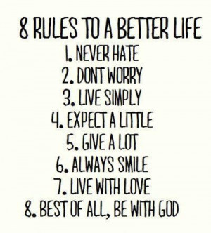 Good rules to follow.