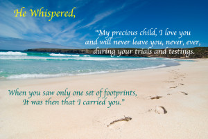 The first time I ever read the “ Footprints in the Sand Poem ” I ...