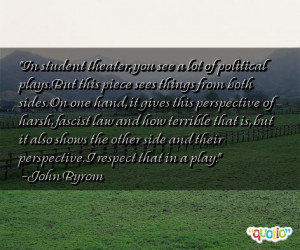 In student theater, you see a lot