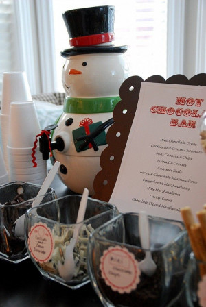 hot chocolate bar - cute idea for cookie exchange or kid's Christmas ...