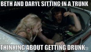 They don't really say a word to each other until after Daryl kills a ...