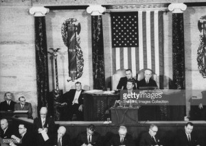 John W. Mccormack;Lyndon B. Johnson;John F. Kennedy : News Photo