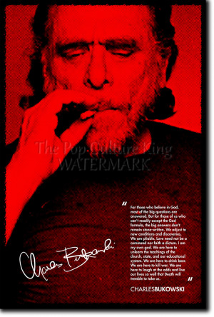 Charles Bukowski Quotes Drinking Charles bukowski signed art