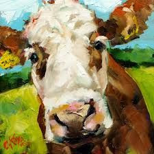 funky cow painting - Google Search