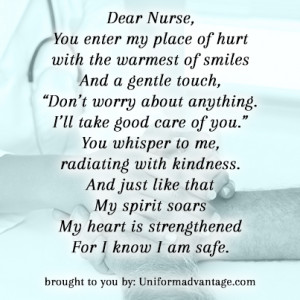 Dear Nurse poem. Happy Nurses Week.
