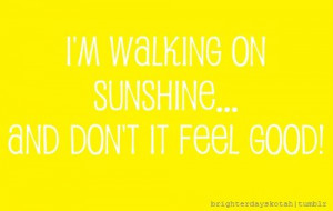 ... walking on sunshine songs sunny sunshine happy smile quote smile