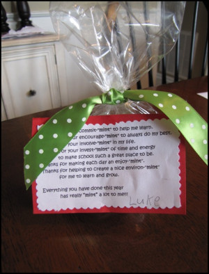 Inexpensive, yet meaningful, teacher gift…