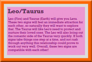 Leo and Taurus Compatibility