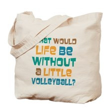 Volleyball Life Quote Gift Tote Bag for