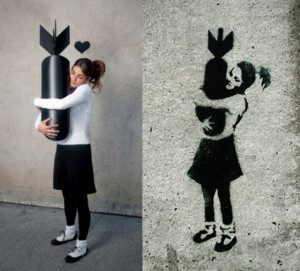 Banksy’s Graffiti Recreated IRL (8 pics)