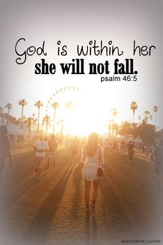 God is within her...