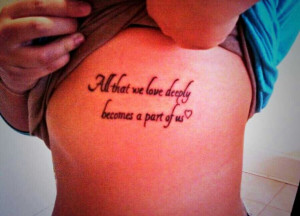 ... -tattoo-138910967884nkg A tat on side, a Memorial tattoo with quote