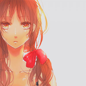 anime girl with red hair and blue eyes tumblr