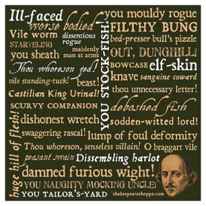 CafePress > Wall Art > Posters > Shakespeare Insults Poster