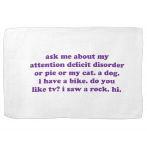 ADD ADHD Funny Quote - Purple Kitchen Towel