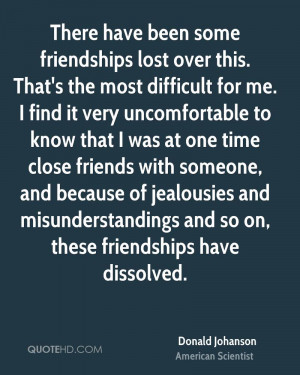 Donald Johanson Friendship Quotes