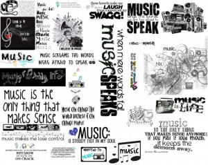 ... : Music Quote With Picture Of Abstract Design In Black White Colour