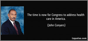 The time is now for Congress to address health care in America.