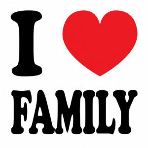 Vriendschap kaarten - Vriendschapskaart I love family