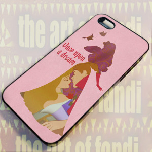 Disney Aurora Princess Quote For iPhone 5/5c/5s Black Rubber Case