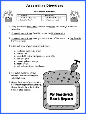 sandwich book report patterns