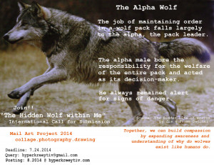 The Alpha Wolf”—Hidden Wolf within Me, Mail Art Project 2014