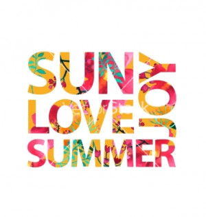 Inspirational quote sun love summer joy vector
