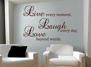 Live Laugh Love Wall Decal Vinyl Sticker Quote Art Living Room Dining ...