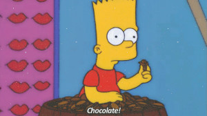 happy food chocolate movie funny gif hipster the simpsons kiss boy ...