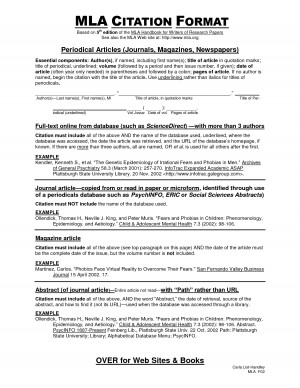 MLA Citation Format by tyndale