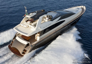 boat type motor yacht superstructure flybridge sailing mode glide ...