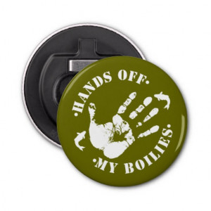 Funny Hands off my Carp Fishing Bait Bottle Opener Button Bottle ...