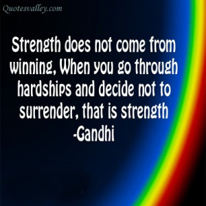Strength Does Not Come From Winning