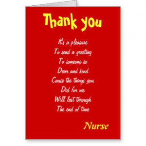 Thank You Nurse Cards & More