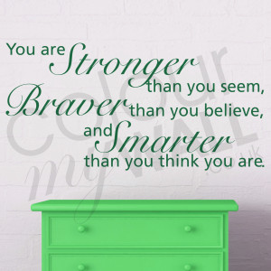 ... and Smarter than you think you are - Inspirational Wall Sticker Quote