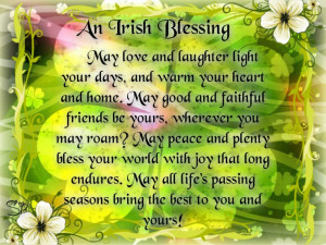 irish quotes and sayings | an irish blessing may love and laughter ...