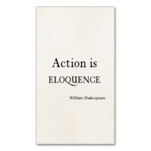 Shakespeare Personalized Quote Action is Eloquence Double-Sided ...