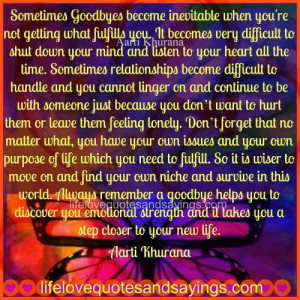 Goodbye Takes You A Step Closer To Your New life..
