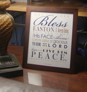 Baptism Gift / First Communion Gift - Framed Personalized Scripture ...