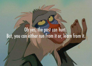 funny monkey, learn, lesson quotes, past hurts, simba