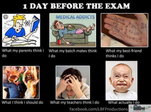 day before exam