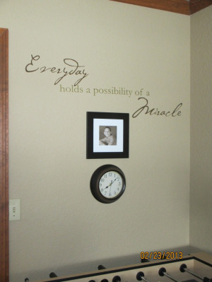 ... clock stopped at time of child's birth. Added the wall quote and done