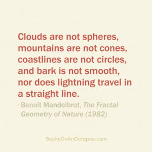 ... Benoît Mandelbrot, The Fractal Geometry of Nature (1982) #quotes