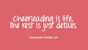 cheerleading is life #quote