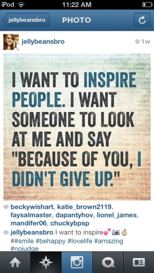 want to inspire  